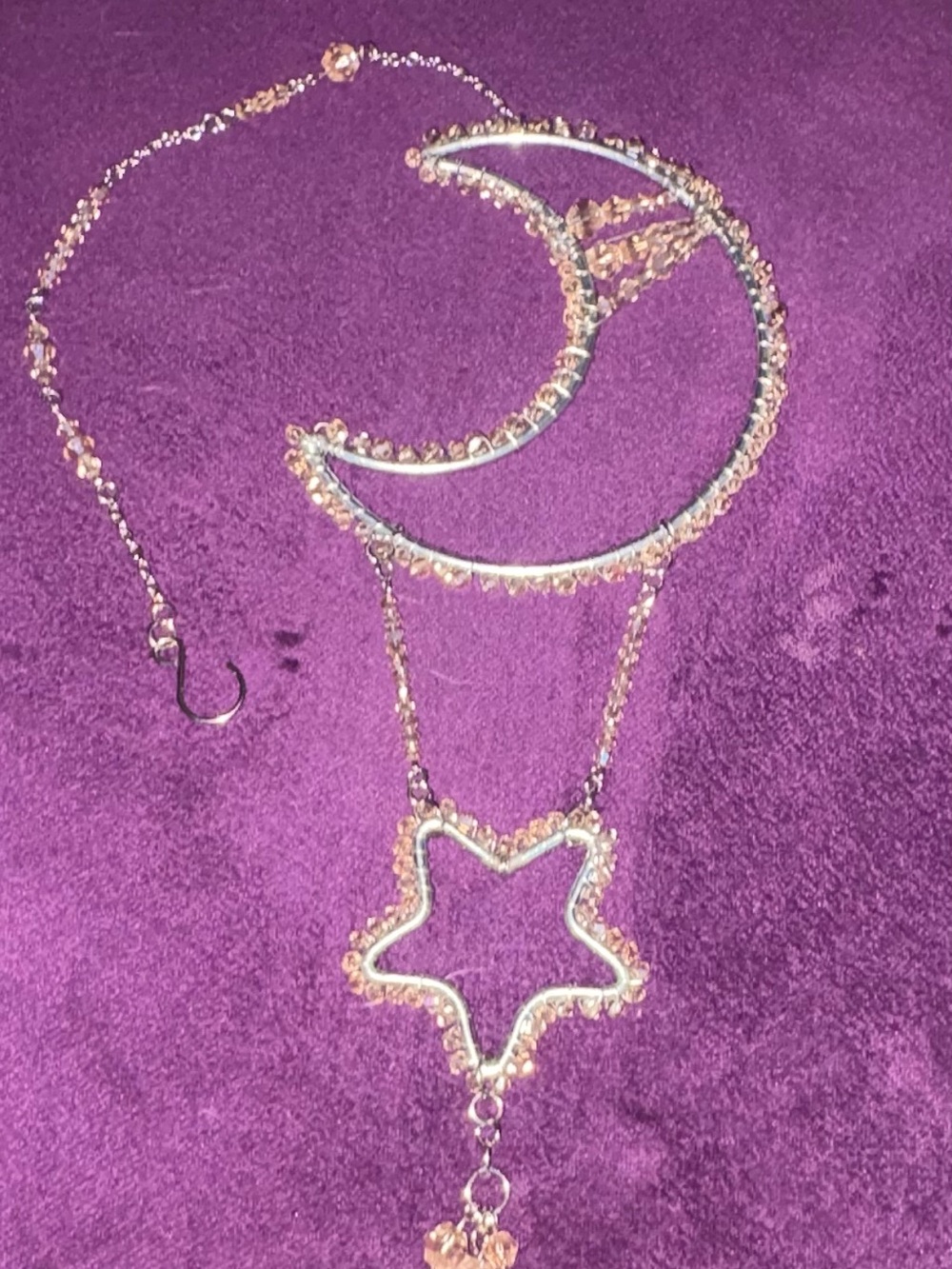 Crescent Moon Champagne SunCatcher - Picture 7 of 9